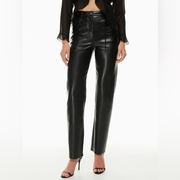 Wilfred Pants - Black Faux Leather Pants Wilfred The Melina